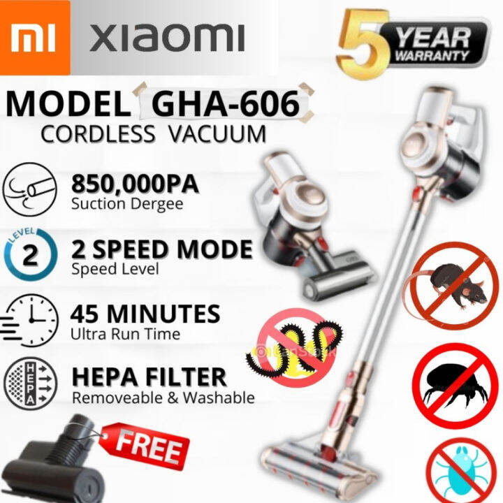 2023 XiaoMi New Cordless Vacuum Cleaner GHA 606 FREE Dust Mite 5 Years