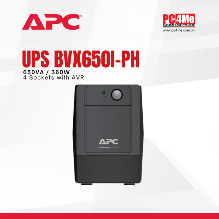 APC BVX650I PH 650VA 360W 4 Sockets With AVR Lazada PH