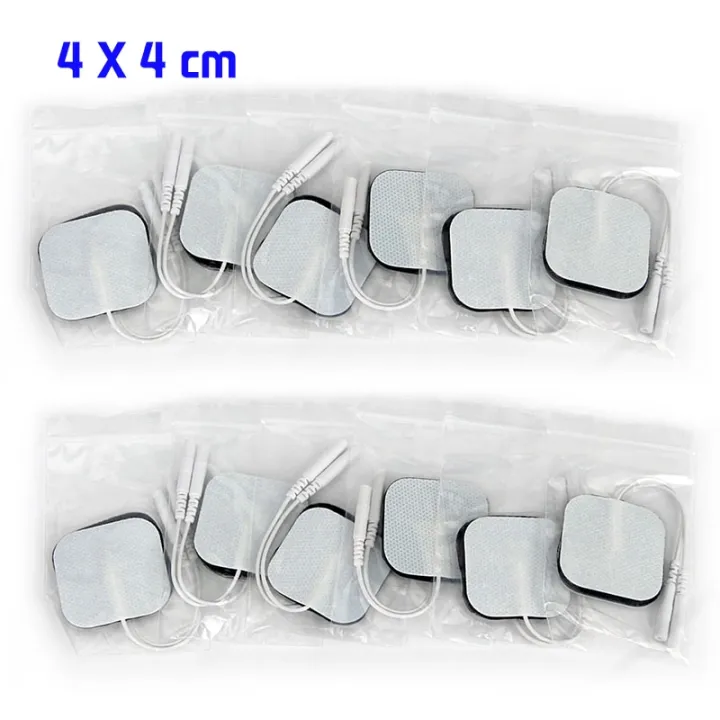 20Pcs Lot 4x4cm Ems Nerve Muscle Stimulator Silicone Gel Electrode Pads