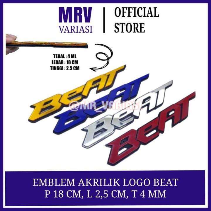 Emblem Honda Beat Stiker Timbul Stiker Aklirik Timbul Honda Beat