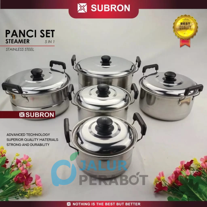 Subron Panci Set In Panci Sup Kukus Stainless Steamer Soup Pot