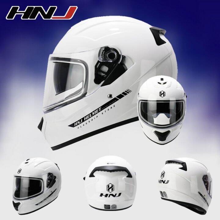 Hnj Helmet Full Face Dual Visor Original For Motorcycle Women With Icc