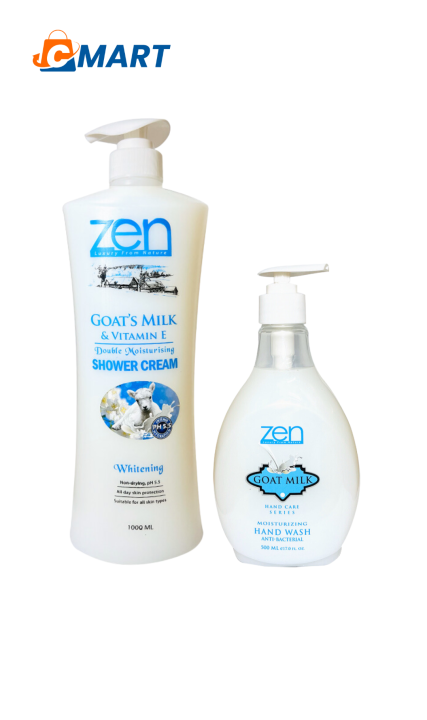 Zen Garden Shower Cream Goat S Milk 1L Zen Garden Hand Wash Goat S