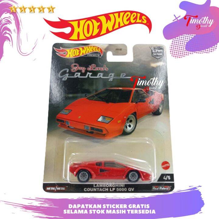 Hot Wheels Premium Lamborghini Countach Lp Qv Red Jay Leno S N