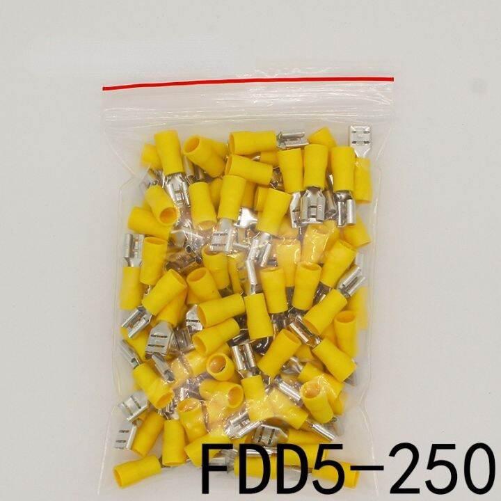 FDD5 5 250 FDD5 250 Female Insulated Electrical Crimp Terminal For 4