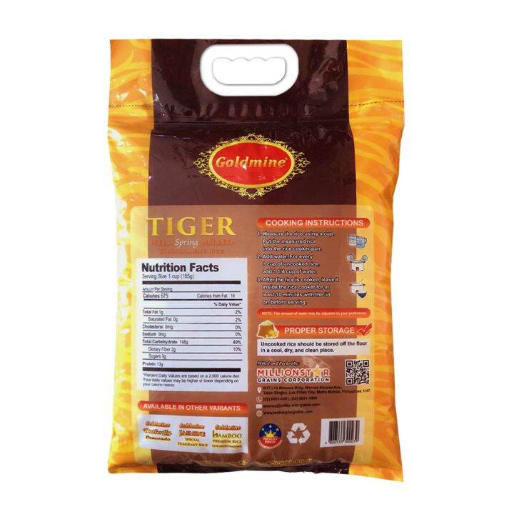 Goldmine Tiger Well Spring Milled Sinandomeng Rice Kg Lazada Ph