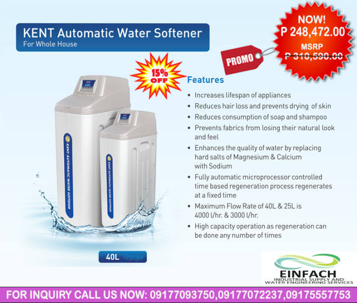 Kent Automatic Water Softener 40L Lazada PH