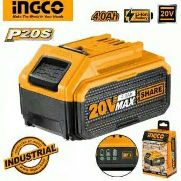 INGCO 20 VOLT FBLI 2002 BATERAI LITHIUM ION CORDLESS 4 0 AH BEST SELLER