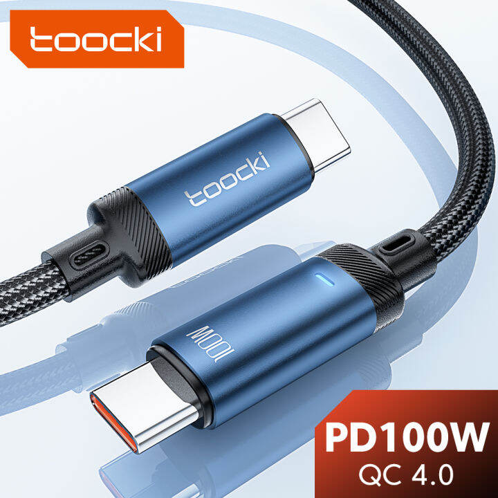 Toocki PD 100w Type C To Type C Fast Charging Cable For Huawei Xiaomi