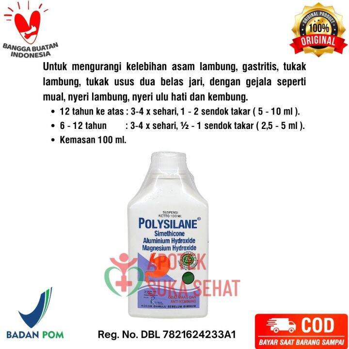 Polysilane Sirup Ml Obat Asam Lambung Lazada Indonesia