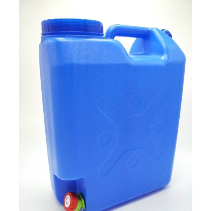 Big Size Gallon Slim Water Container With Rotary Faucet Color Blue