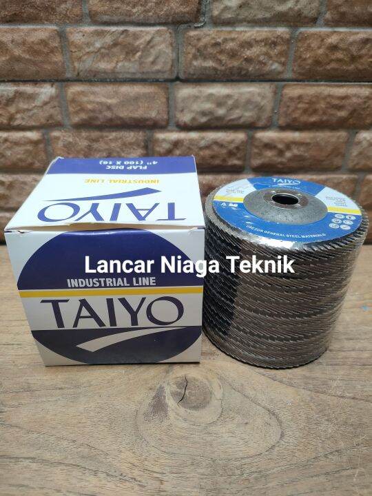 MATA GERINDA TAIYO AMPLAS SUSUN FLAP DISC 4 INCH GRIT A80 TAIYO