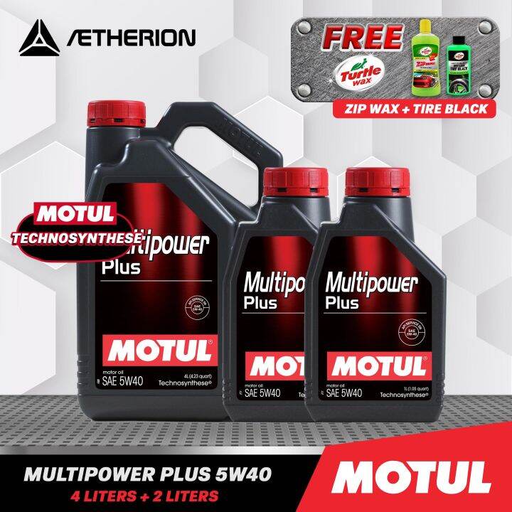 Motul Multipower Plus Technosynthese SAE 5W40 4Liters 2Liters W Free