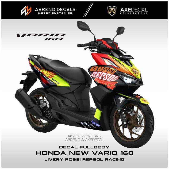 Decal Fullbody Vario Livery Rossi Repsol Stiker Motor Honda Vario