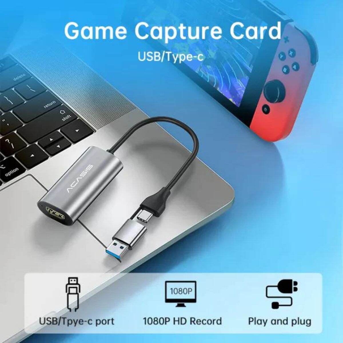 Acasis VC001 HDMI to USB Type C Video Capture Card แคปเจอรการด สำหรบ