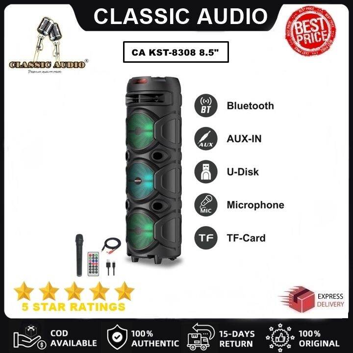 Classic Audio Kst X Inch Big Bass Wireless Bluetooth Karaoke