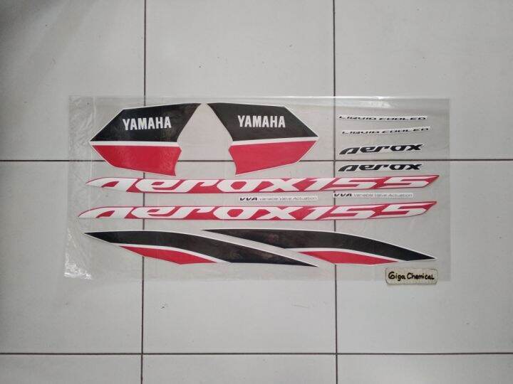 Striping Sticker Lis Yamaha Aerox Vva Merah Putih