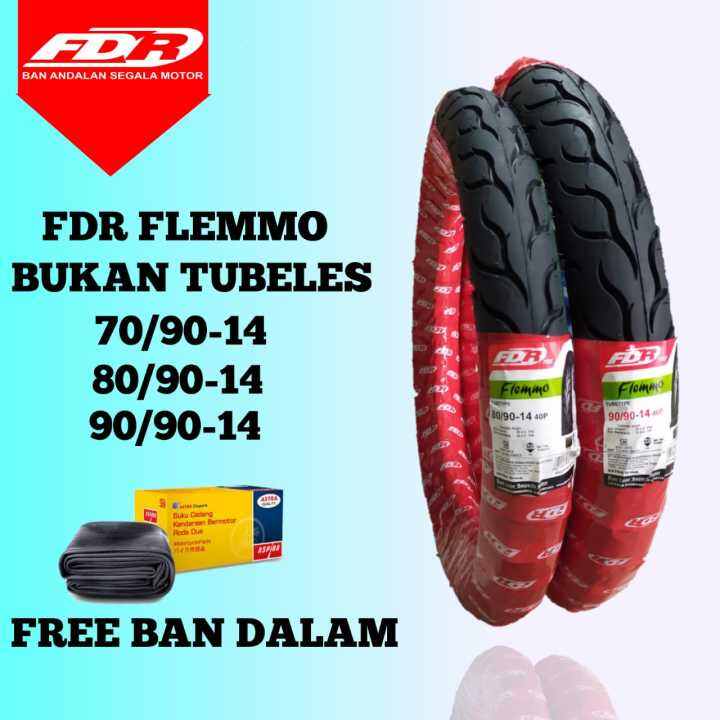 Ban Motor Ring 14 FDR FLEMMO Bukan Tubeles Free Ban Dalam Lazada