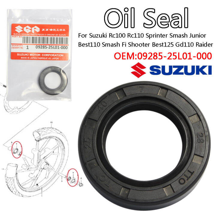 SGP OIL SEAL RAIDER150 CARB FI R150 DUSTSHIELD FRT REAR WHEEL 25 40 6