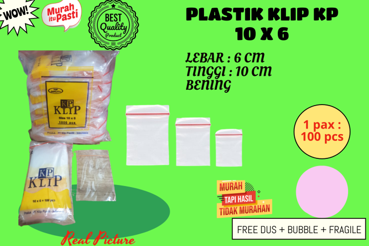 Plastik Klip KP 10 X 6 Cm Isi 100 Pcs Kualitas Premium Bening Lazada