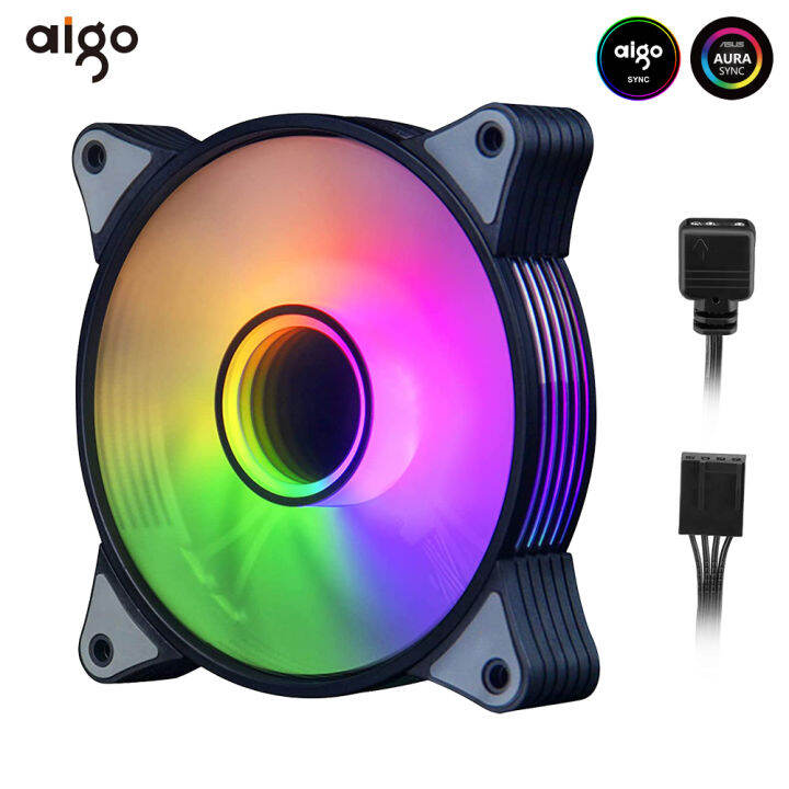 Aigo PWM RGB Case Fan 120mm PC Fan Quiet Computer Cooler 3Pin5V ARGB