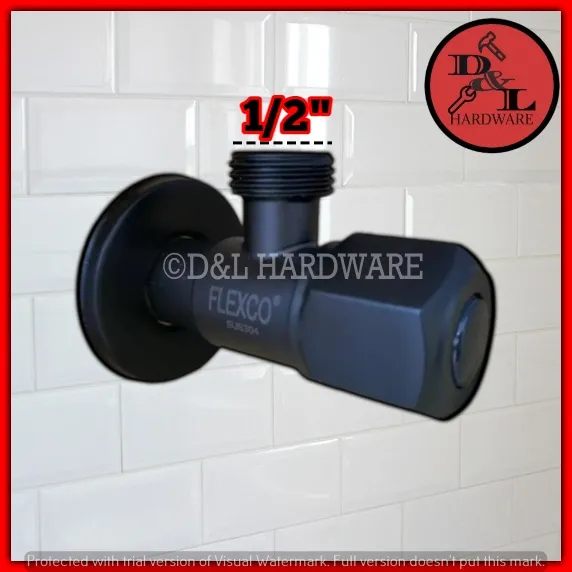 D Pcs Stainless Steel Matte Black One Way Angle Valve