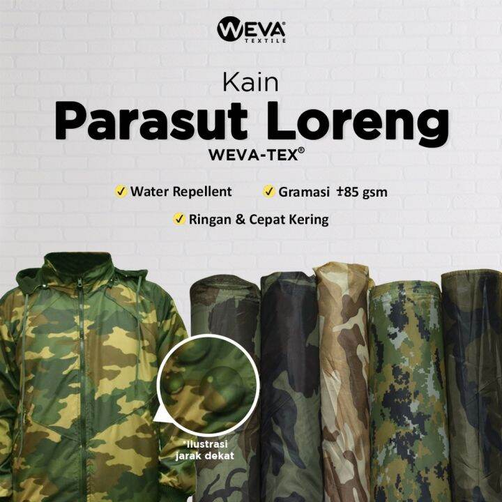 Bahan Kain Jaket Parasut Motif Loreng Waterproof Murah Lazada Indonesia