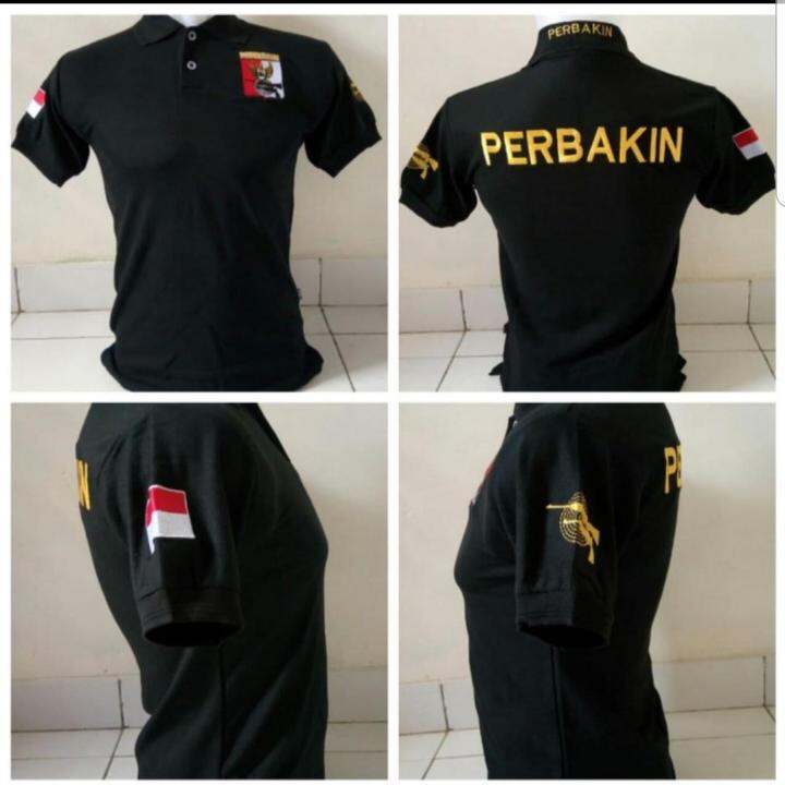 Polo Shirt Perbakin Kaos Kerah Perbakin Bordiran Depan Belakang