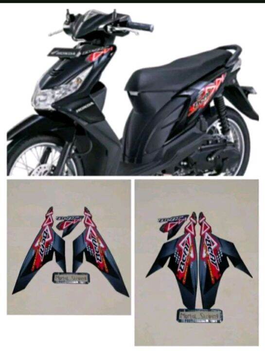 Sticker Striping Full Set Lis List Bodi Honda Motor Beat Karbu