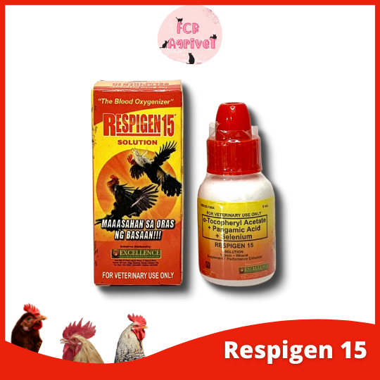 FCR AGRIVET Respigen 15 5ml For Gamefowl Rooster Para Sa Manok