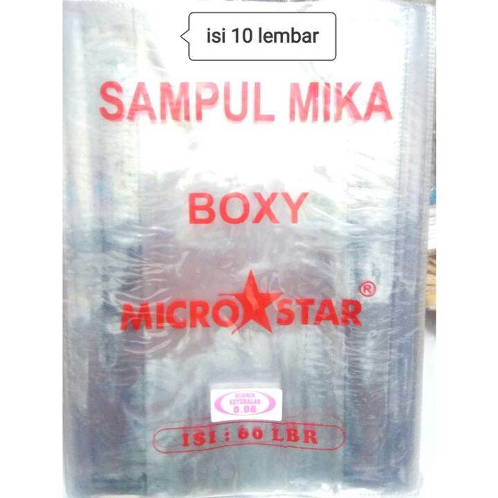 Sampul Buku Plastik Mika Icrostar Bening Kuarto Dan Boxy Maxi Campus