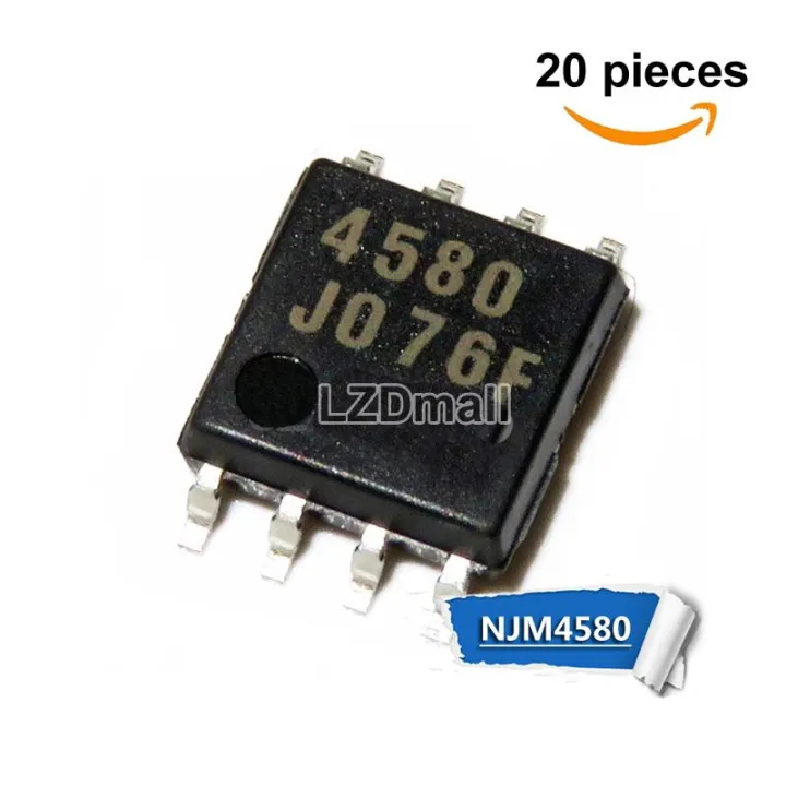 20pcs NJM4580M SOP 8 JRC4580 SOP8 4580 4580D SMD Dual Operational