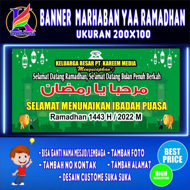 Spanduk Banner Marhaban Ya Ramadhan Banner Selamat Datang Bulan