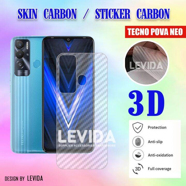 Skin Carbon Tecno Pova Neo Skin Back D Antigores Skin Carbon Tecno