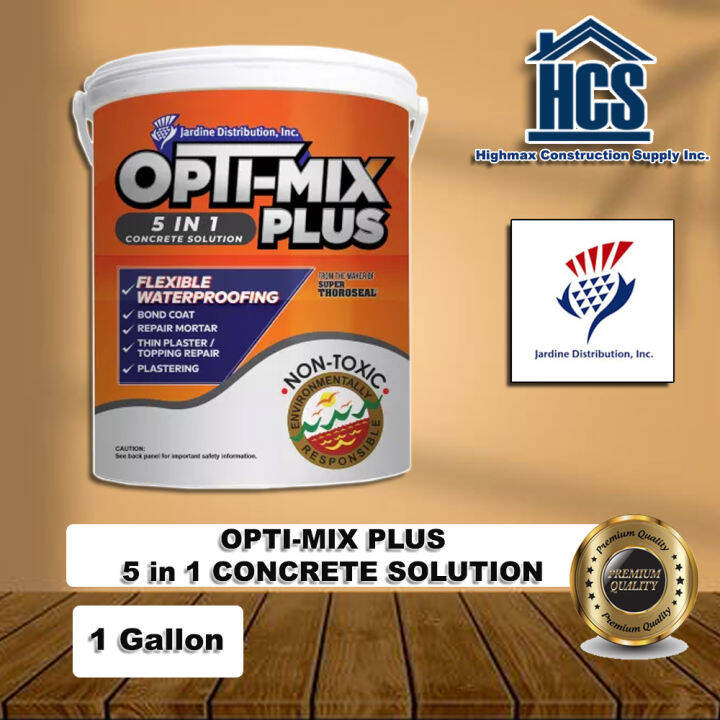 JARDINE Opti Mix Plus 5 In 1 Concrete Solution Gallon Lazada PH