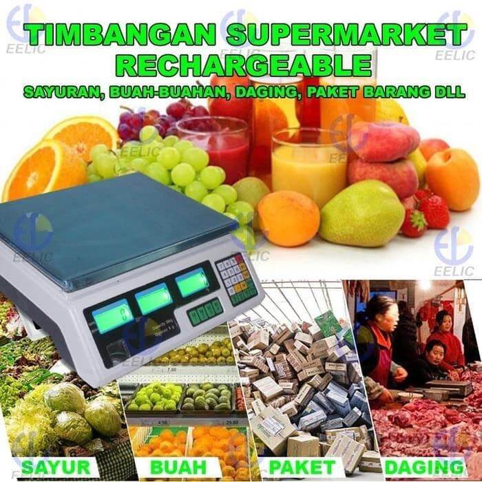 Timbangan Digital Laundry Buah Fleco F 116 Kapasitas 30 Kg