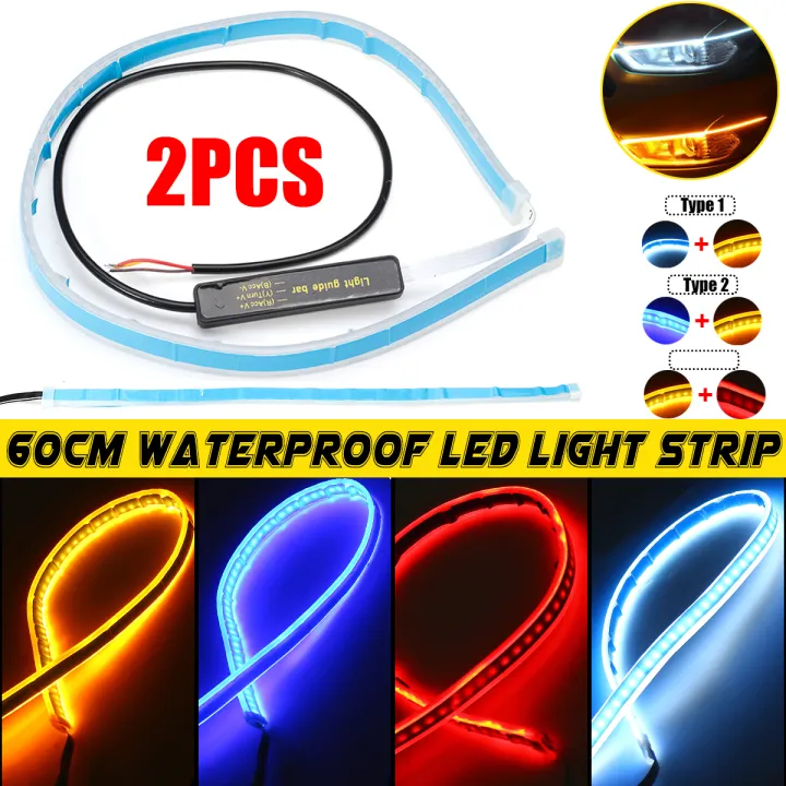 Pcs Cm Led Strip Waterproof Drl Daytime Running Lamp