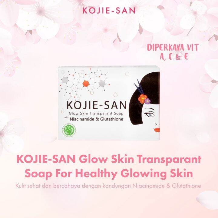 KOJIE SAN GLOW SKIN TRANSPARANT SOAP WITH NIACINAMIDE GLUTATHIONE 135GR