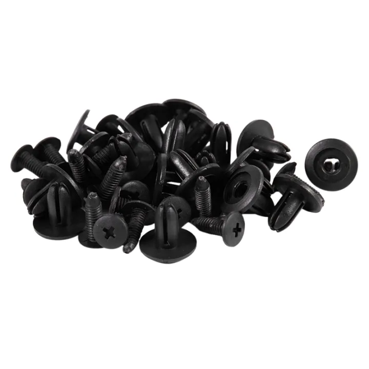 Car Bumper Fender Mm Hole Black Plastic Rivets Fasteners Pcs