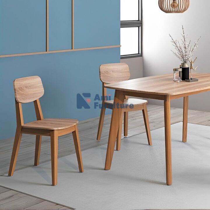 Meja Makan Set Kursi Minimalis Kayu Premium Honolulu Siantano