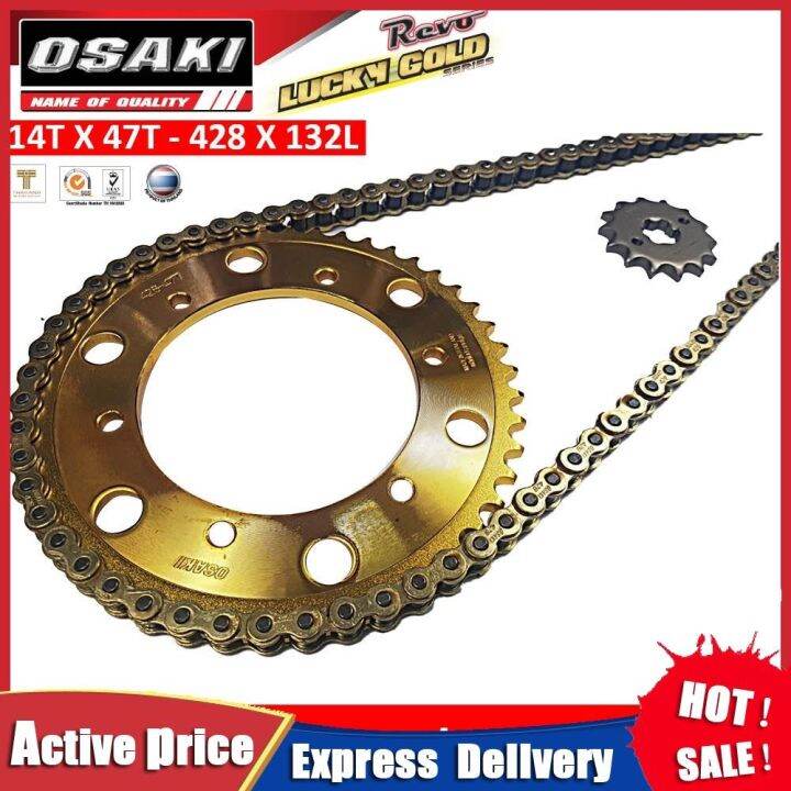 Yamaha R Ver Xsr Osaki Lucky Gold Chain Sprocket Set Made