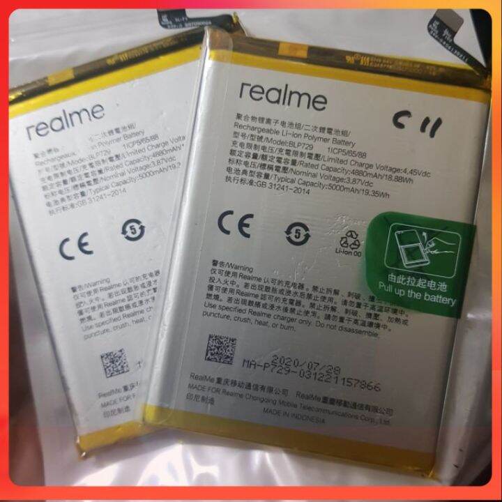 แบตเตอร Realme BLP 729 ORI Baterai Realme 5 5i 5s Realme C3