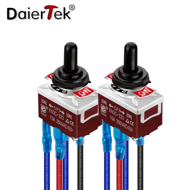 Daiertek Pcs Waterproof Reverse Polarity Toggle Switch V A Dc