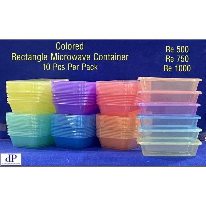 Re500 Re750 Re1000 Colored Microwave Container Packed By 10 Pcs