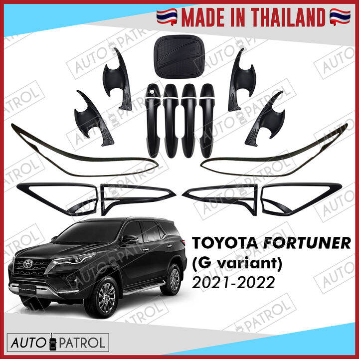 Toyota Fortuner 2021 2022 G Variant Combo Set Garnish Matte Black