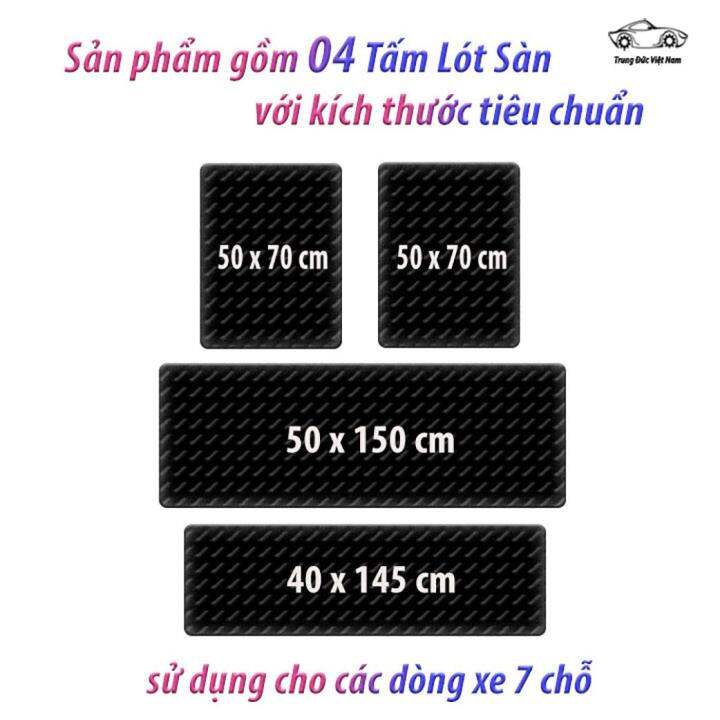 Thảm Lót Sàn Ô Tô Bằng Cao Su Xe 7 Chỗ Thảm Cao Su Tự Nhiên Không