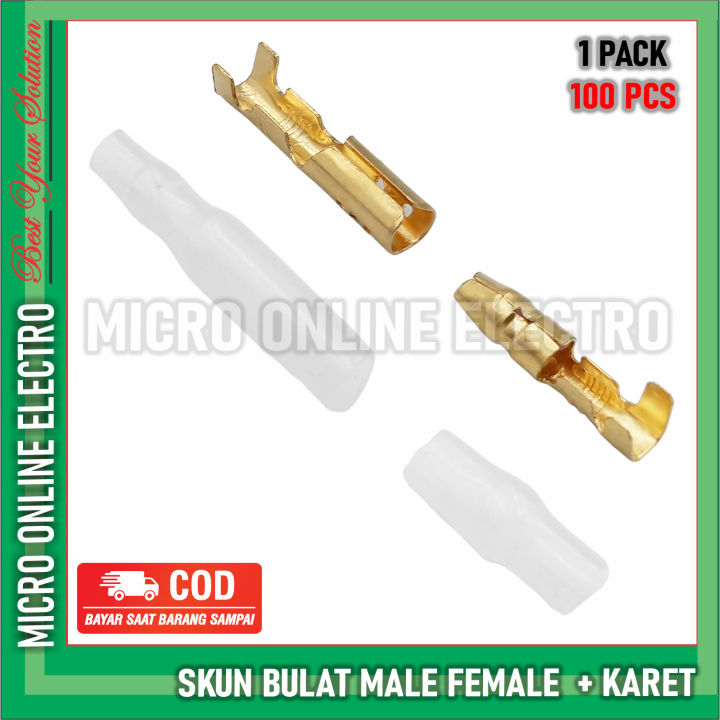 Skun Bulat Male Female Karet Pasang Skun Bulat Skun Motor