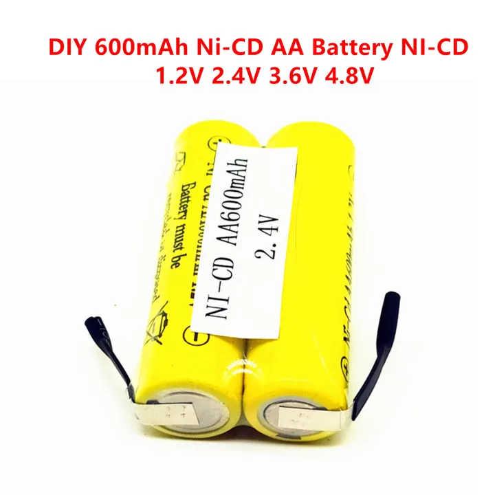 DIY Ni CD AA 600Mah 1 2V 2 4V 3 6V 4 8V Rechargeable Battery Lazada PH