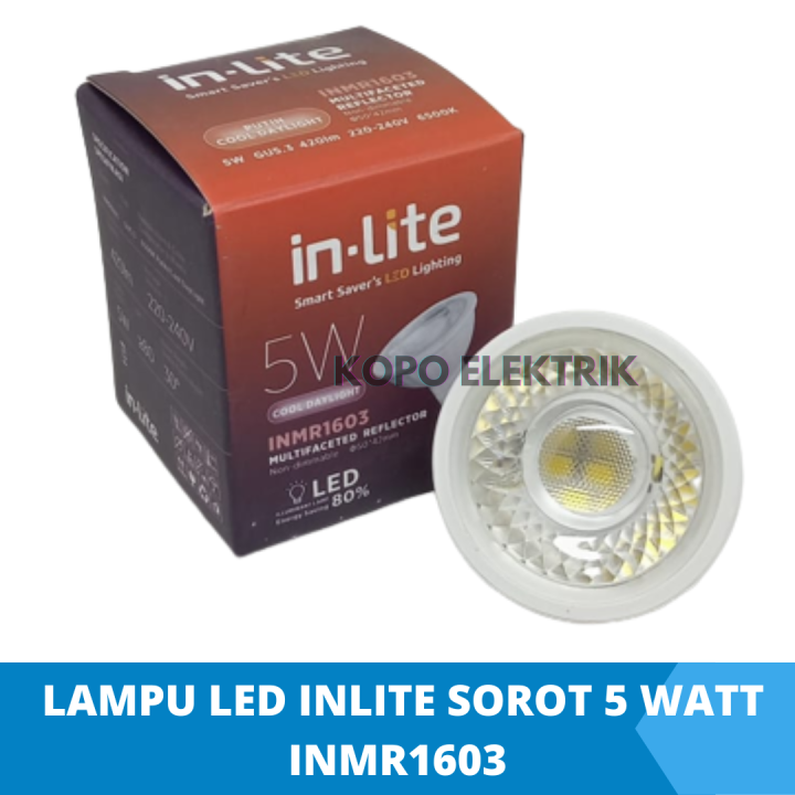 Lampu Sorot Spotlight Led Inlite W Mr Tusuk Bergaransi Tahun