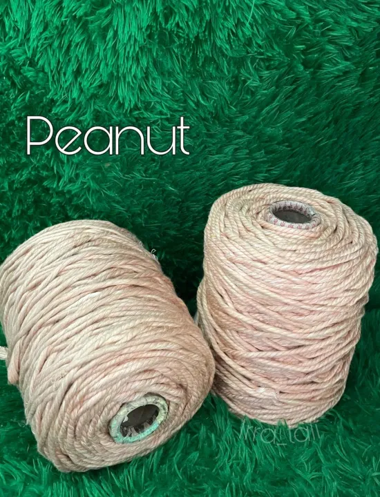 Tali Katun Macrame Makrame Premium 3 4 Mm 1 Kg Warna Peanut ZI